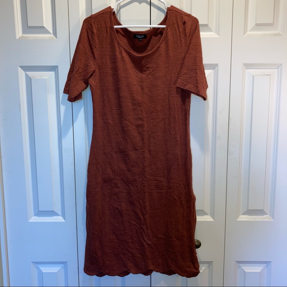 Roolee Mom Scalloped Hem Breastfeeding Dress